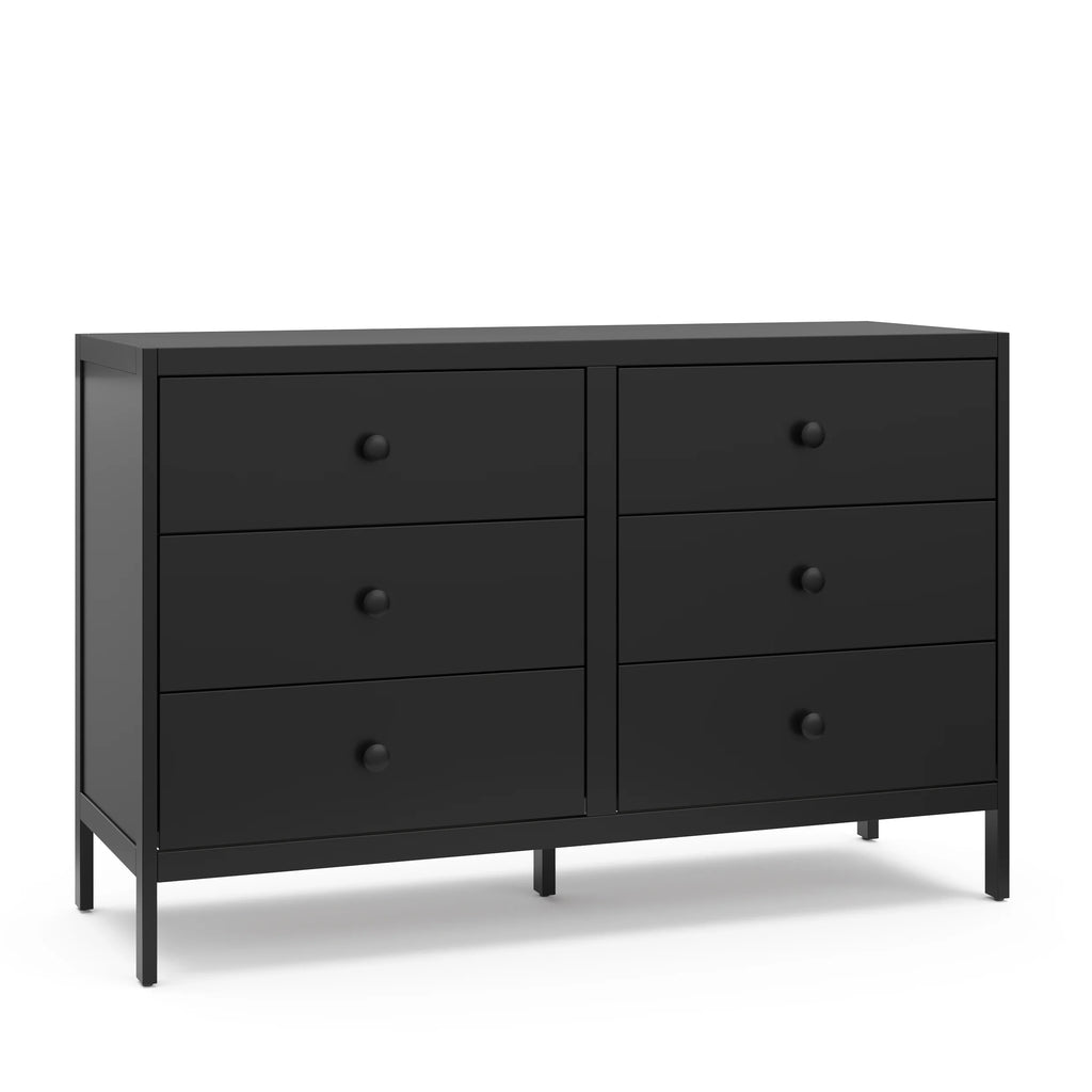 White 6 Drawer Double Dresser V986835