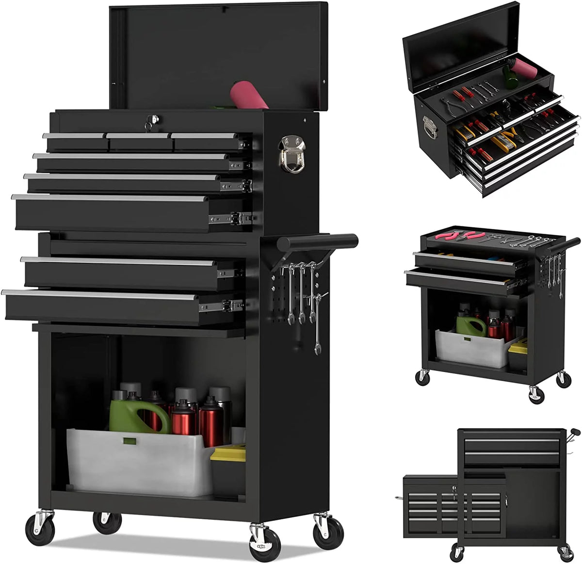 8 Drawer Rolling Tool Chest with Lockable Drawers R441280