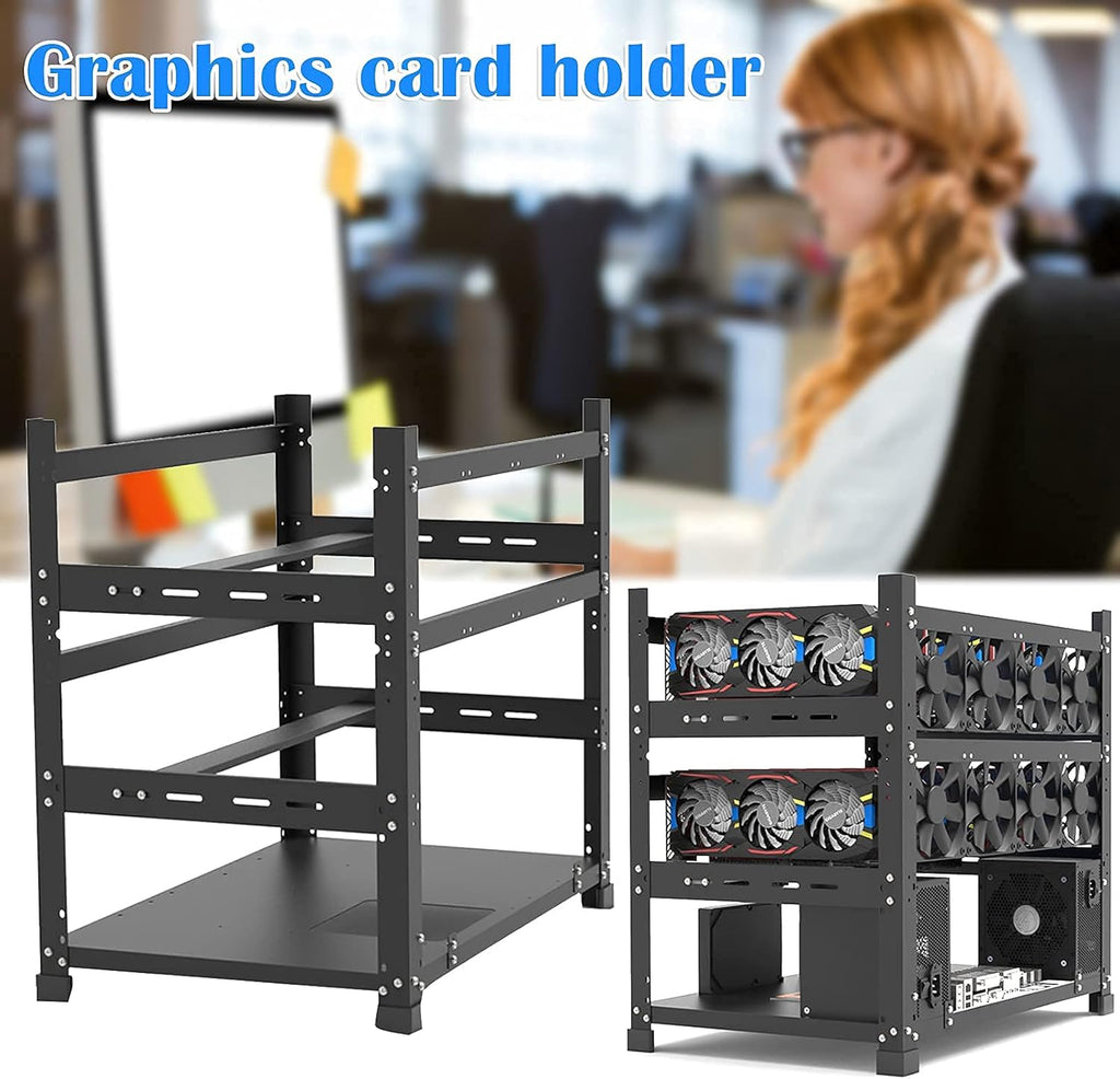 Mining Rig Frame for 12 GPU Open Mining Case Rack Z618310