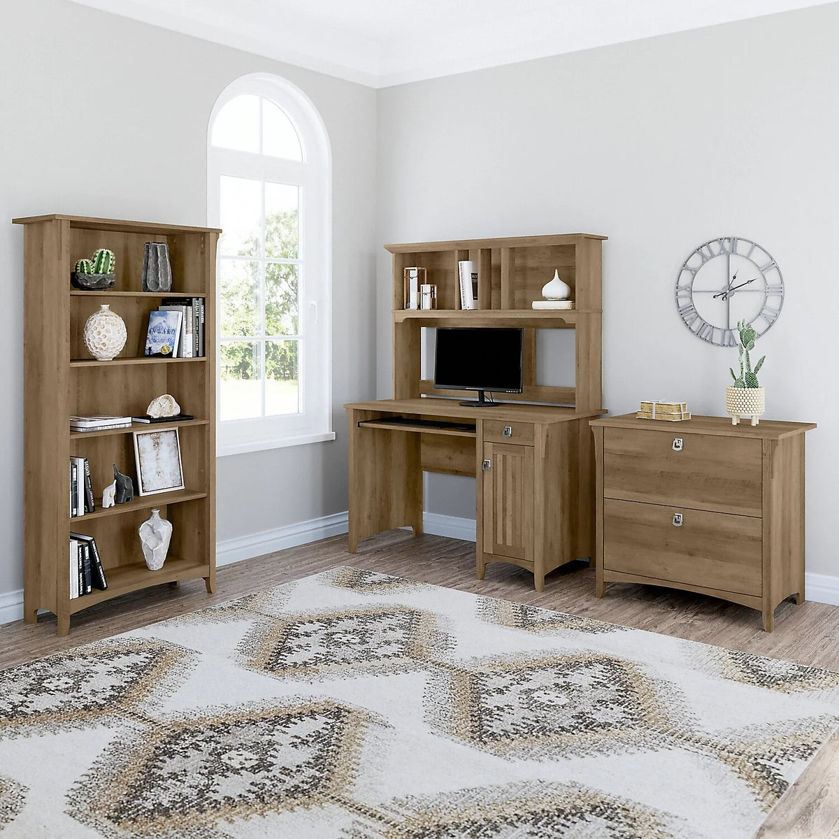 48" Computer Desk and Hutch G551