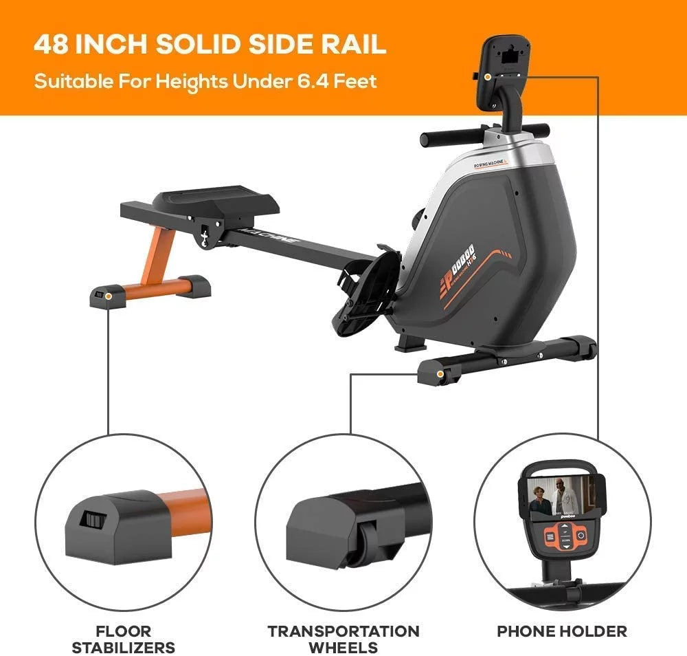 Foldable Magnetic Rowing Machine with 16 Level Resistance K440