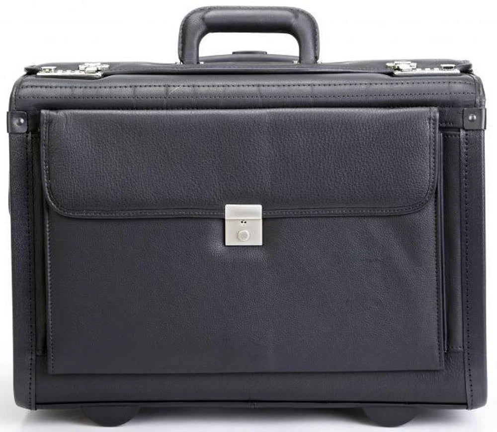 Wheeled Leather Catalog Case D993