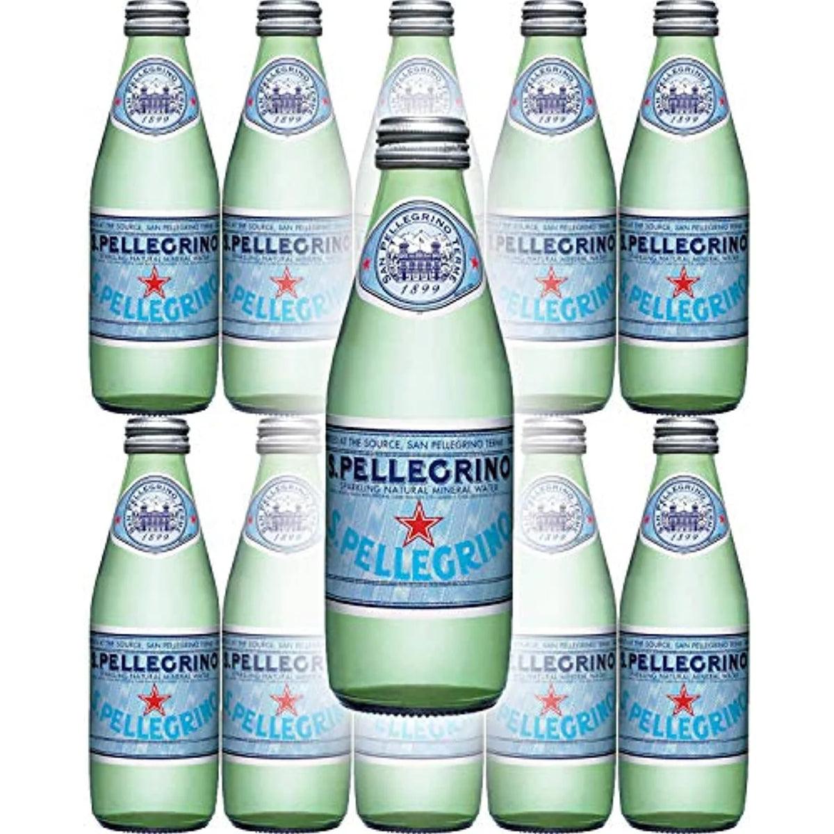 Sparkling Natural Mineral Water 8.45Oz Glass Bottle Pack Of 10 R49332