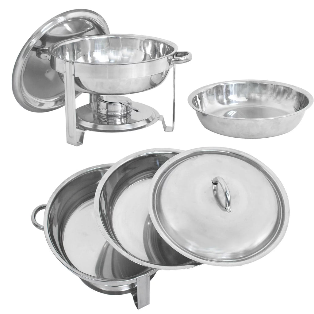 Round Chafing Dish 5Qt Buffet Stove Set I54426