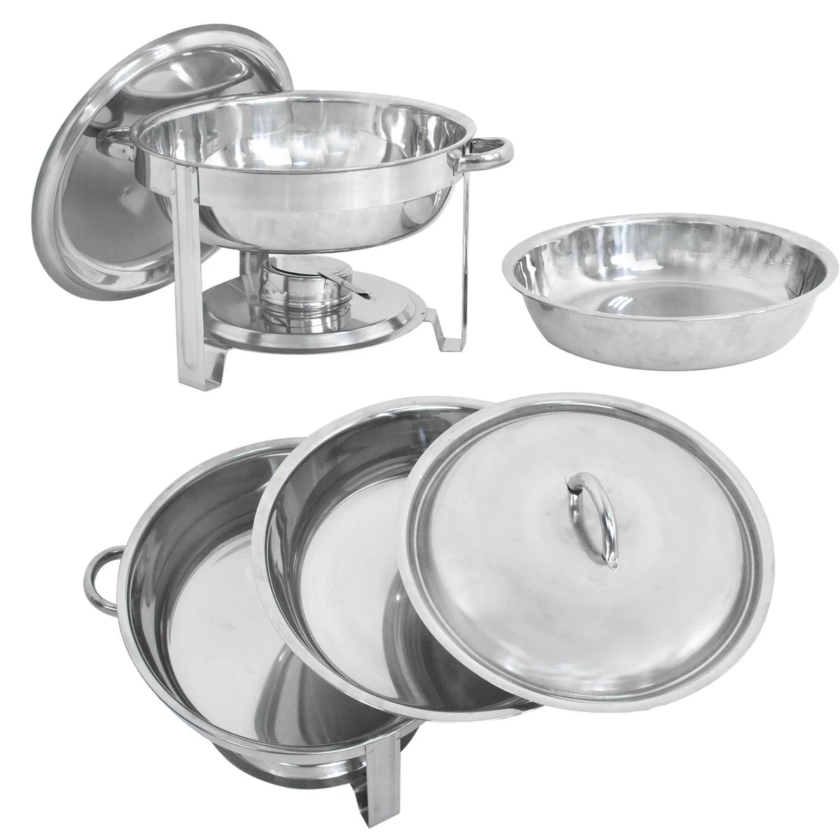Round Chafing Dish 5Qt Buffet Stove Set I54426