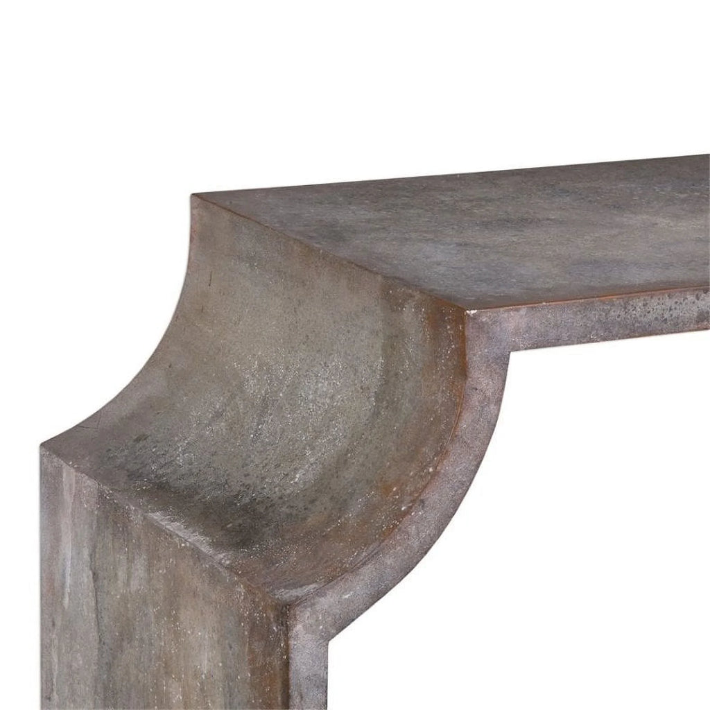 Contemporary Console Table in Stone Gray G7512