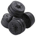Adjustable Dumbbell Free Weight Set, Black D15644