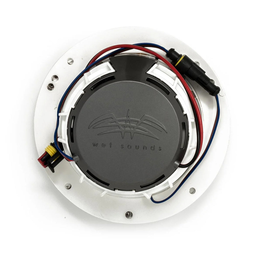 White 6.5 Inch Marine LED Coaxial Speakers with RGB LED Speaker Rings Z68928
