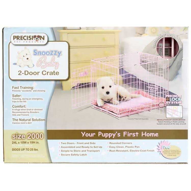 Pink Double Door Dog Crate Q90074
