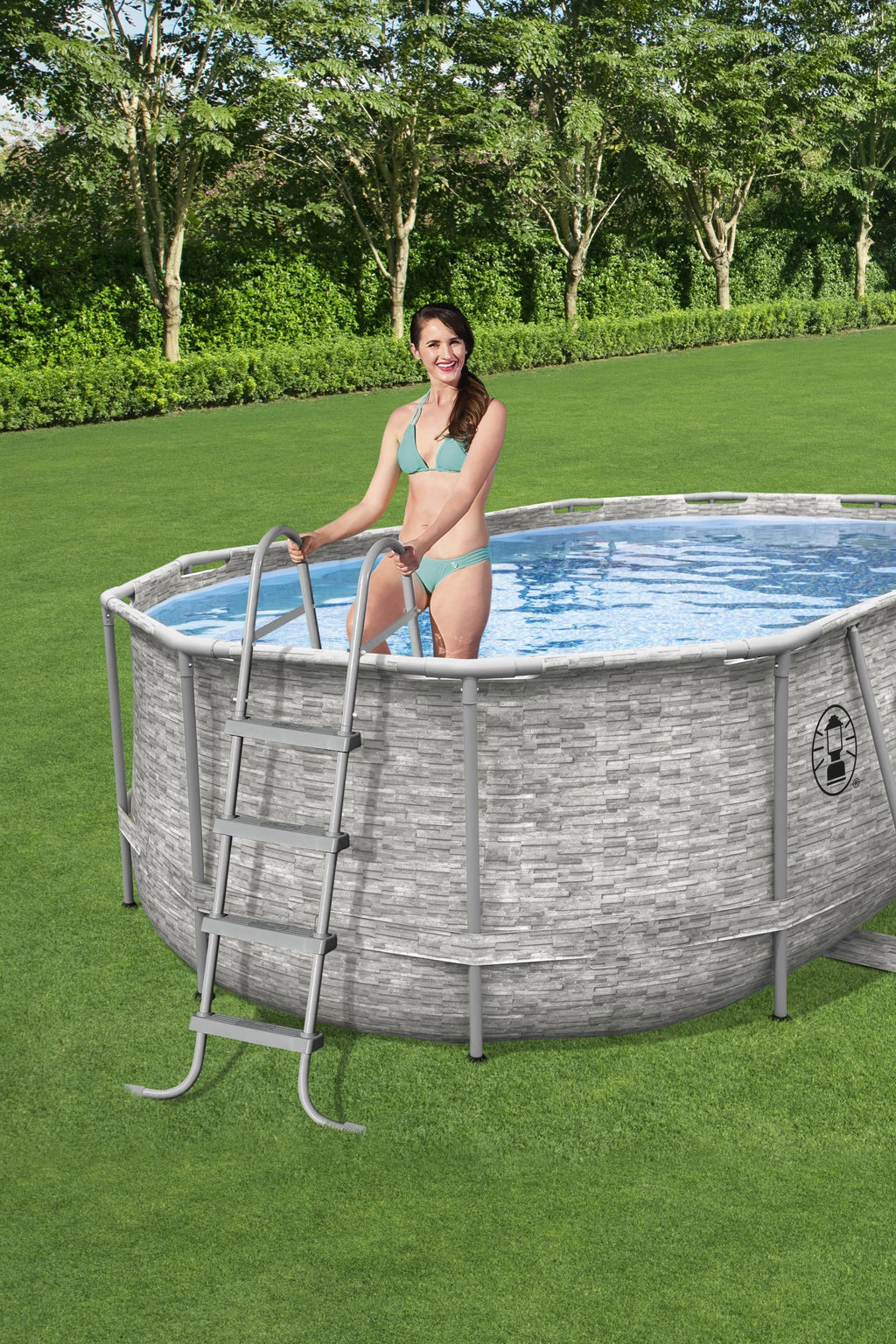 Power Steel Frame Oval Pool Set Z134569