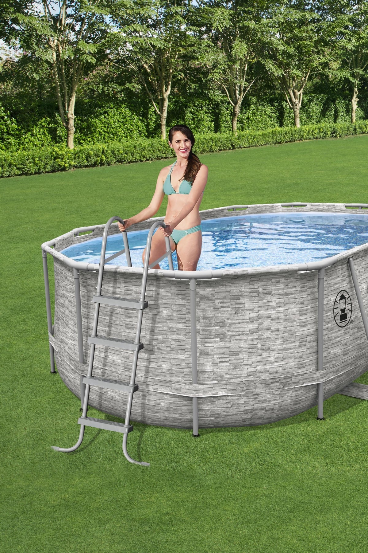 Power Steel Frame Oval Pool Set Z134569