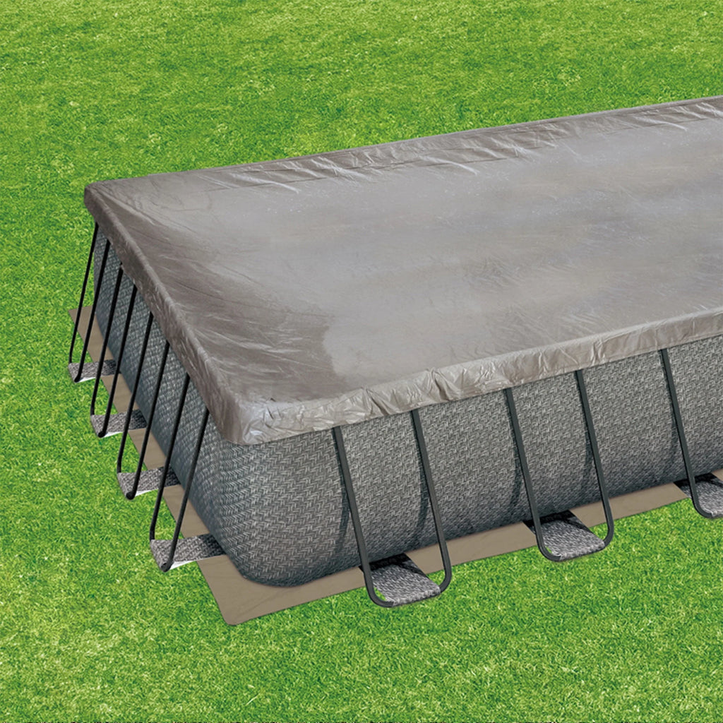 24ft x 12ft x 52in Rectangle Frame Swimming Pool Set B6584