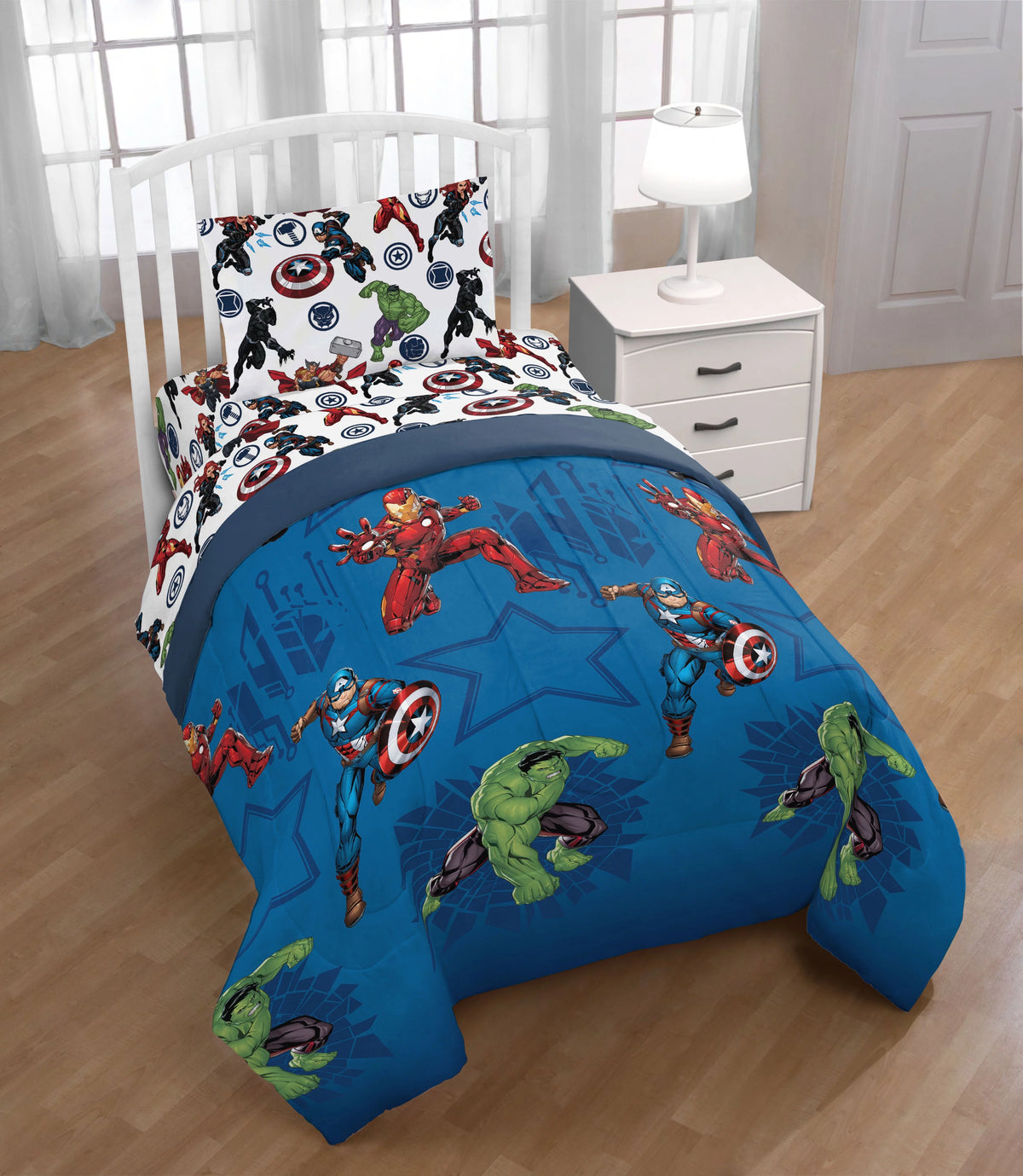 Blue Twin Microfiber Bed-in-a-Bag D976