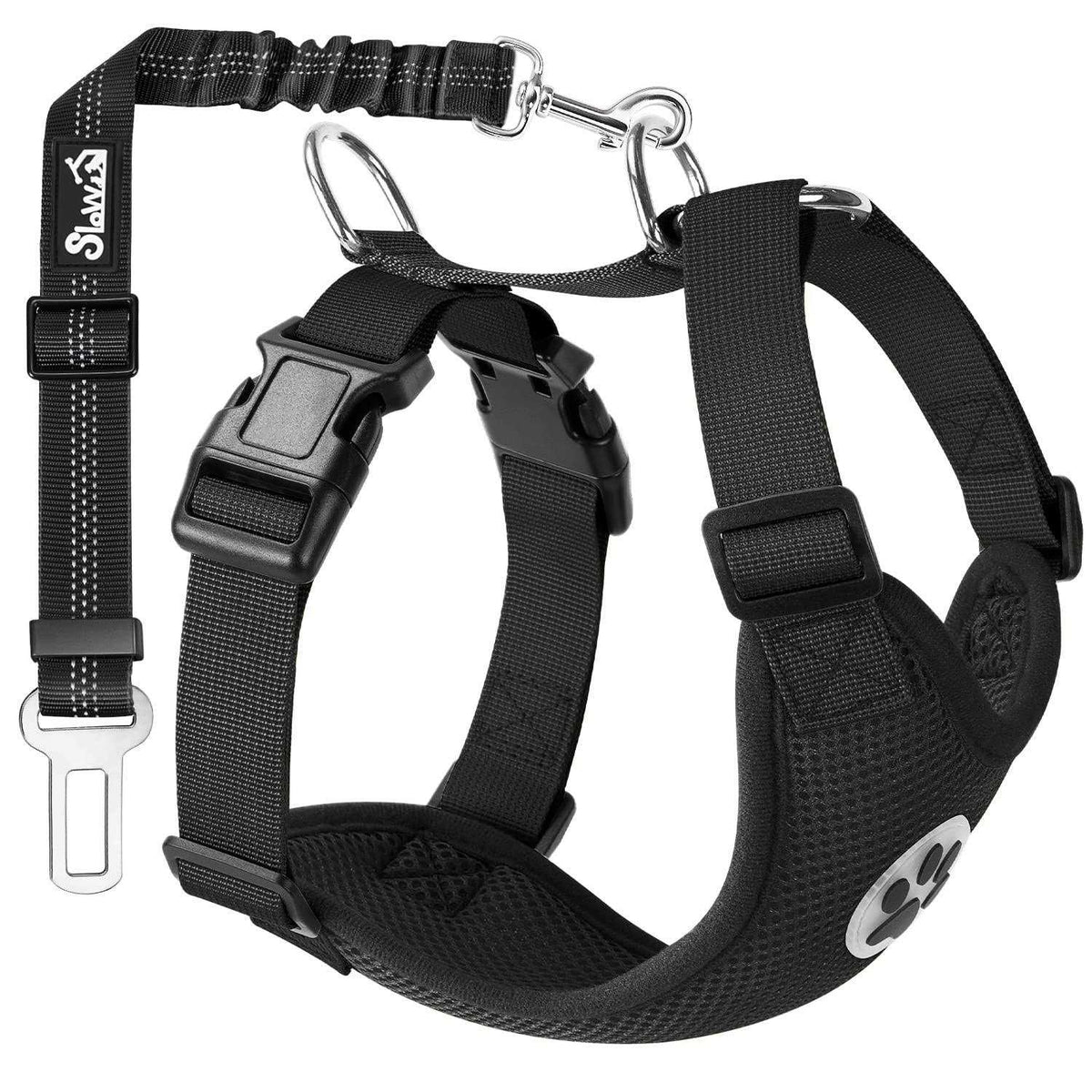 Dog Car Harness Seat Belt Set Adjustable Mesh Breathable T17420