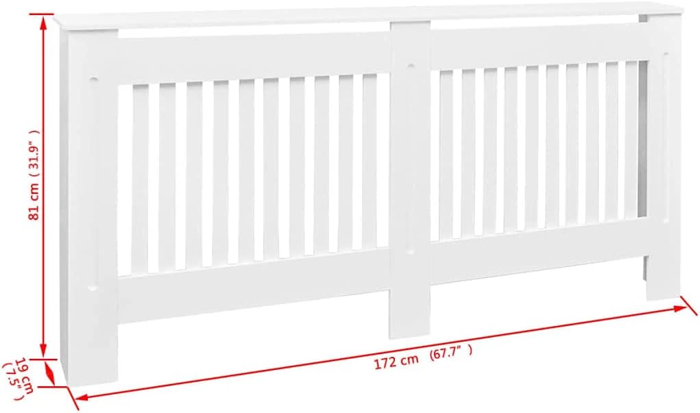 White MDF Radiator Cover C273573