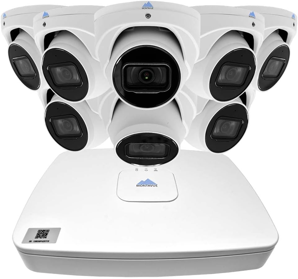 4K 8 Channel POE Security Camera System with 8 Turret Cameras and 2TB Hard Drive T8241