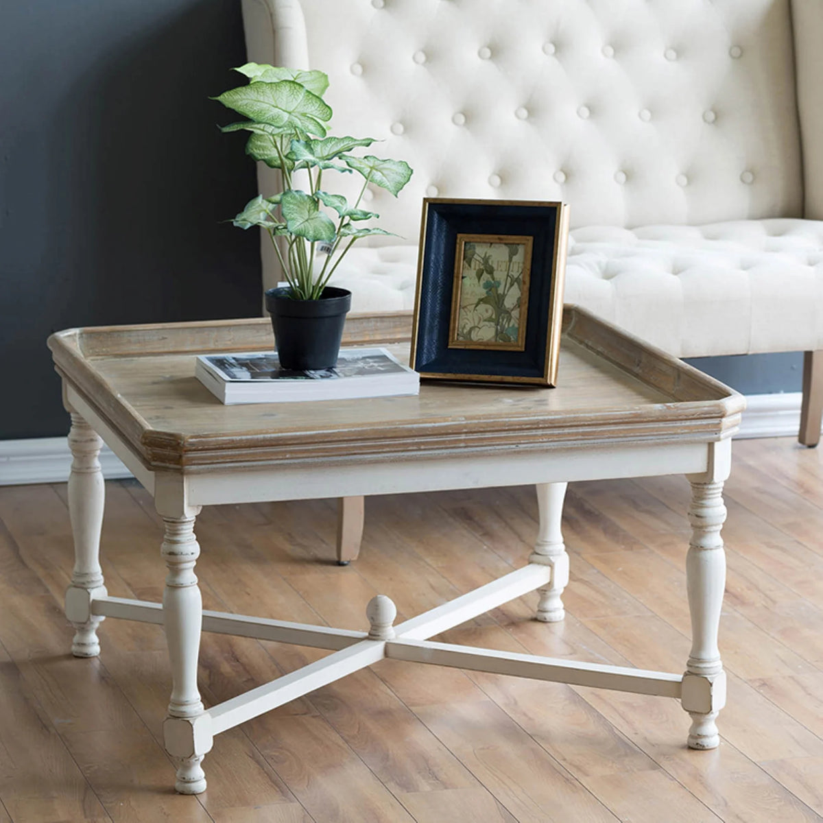 Wooden Square Coffee Tray Table G1400