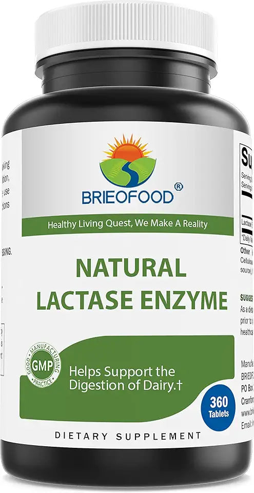 Lactase Enzyme Pills 3000 FCC 360 Tablets Non-GMO Gluten Free A4948