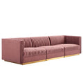 Channel Tufted Performance Velvet 3-Seat Modular Sectional Sofa N177449