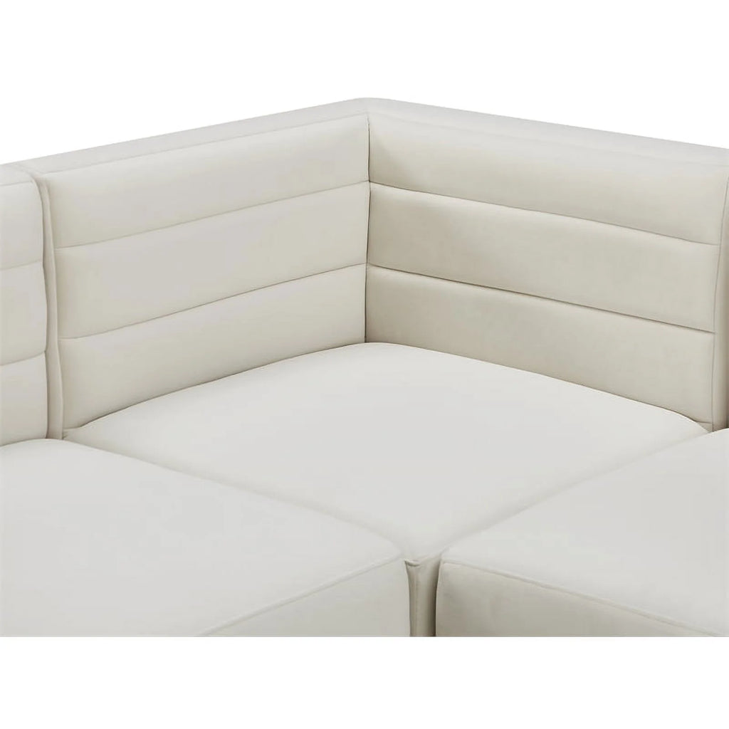 Cream Velvet Modular Sofa X27966