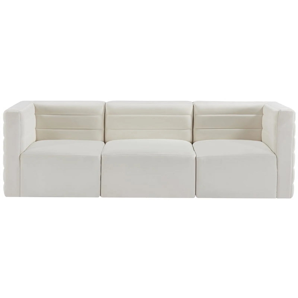 Cream Velvet Modular Sofa X27966