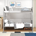 Twin Over Twin Metal Bunk Bed with Safety Guard Rails S37917