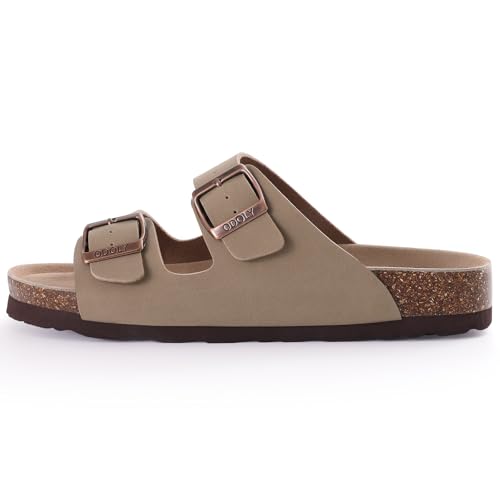 Cork Footbed Slide Sandal with Adjustable Buckle W770
