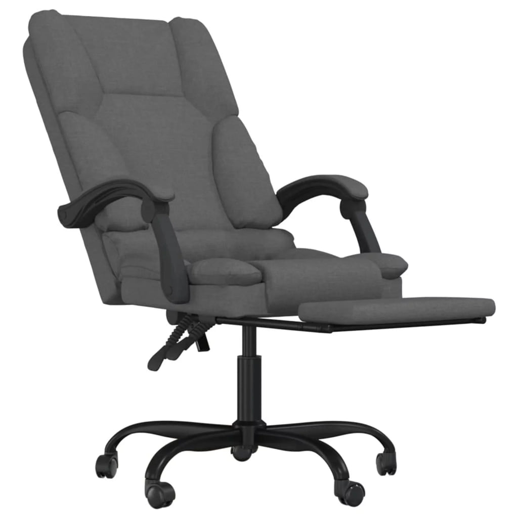 Dark Gray Fabric Massage Reclining Office Chair P8167