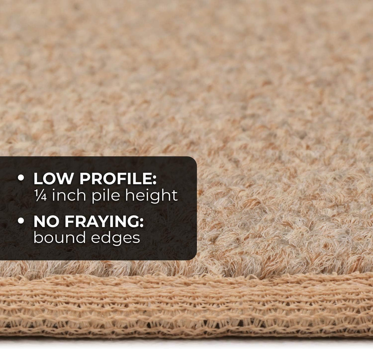 Skid-Resistant Carpet Runner Pebble Beige 12 Feet X 27 Inches J216607