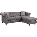 Brown Fabric Reversible Sectional Sofa O252888