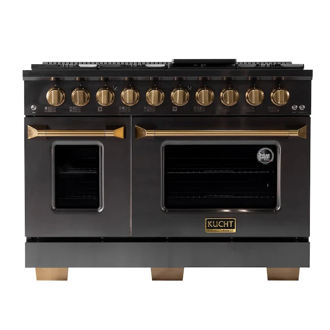 48 6.7 cu. ft. Dual Fuel Range in Titanium Stainless Steel T8330