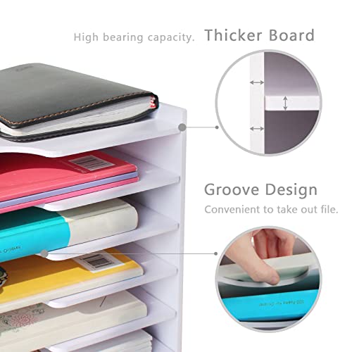 7 Tier White File Organizer E8057