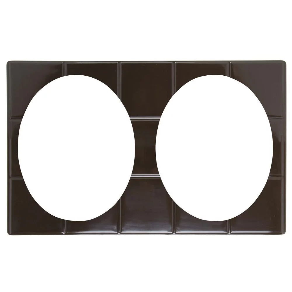 Brown Melamine Tile With Oval Baker Cut-Outs H523