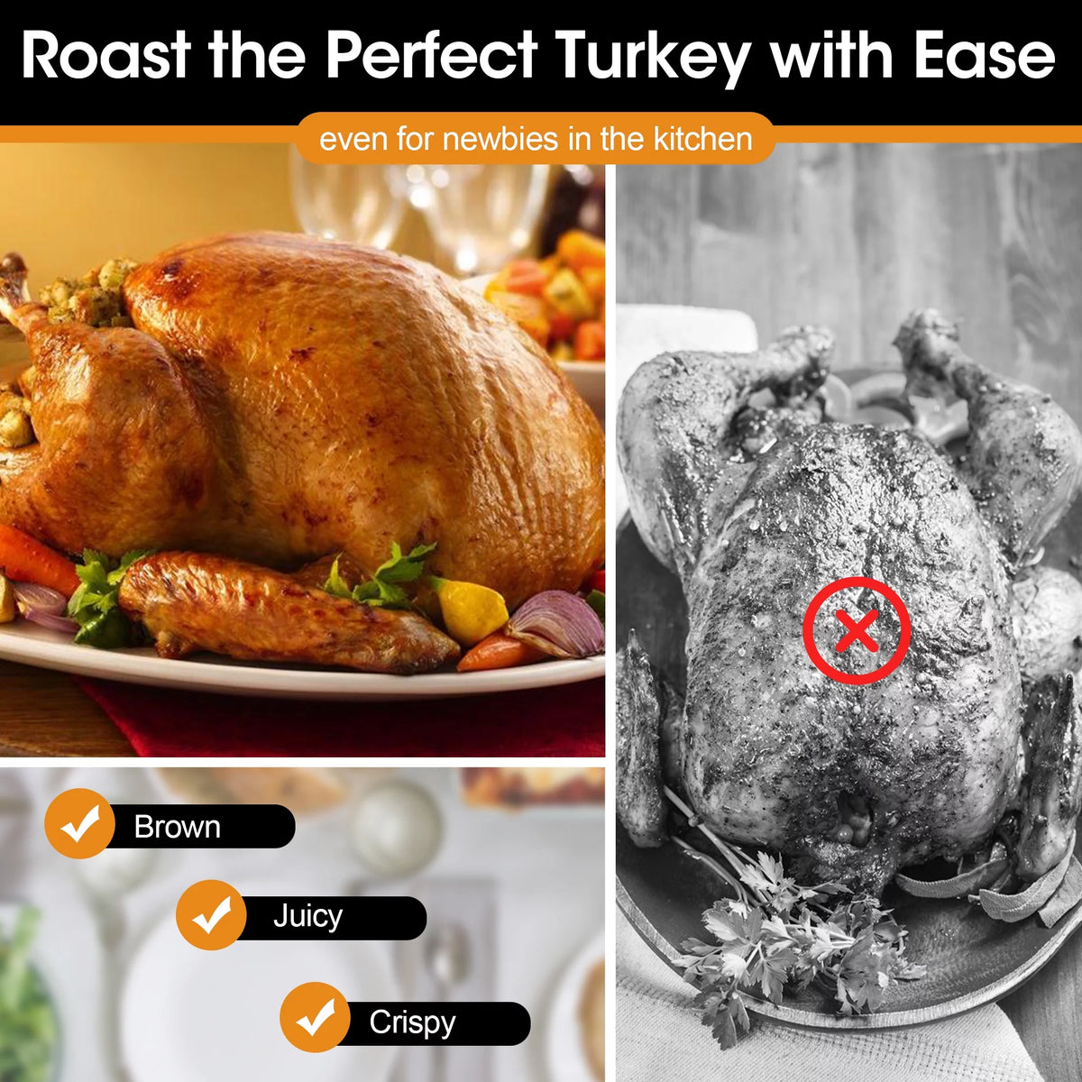 22 Quart Electric Roaster Oven with Self-Basting Lid H48398