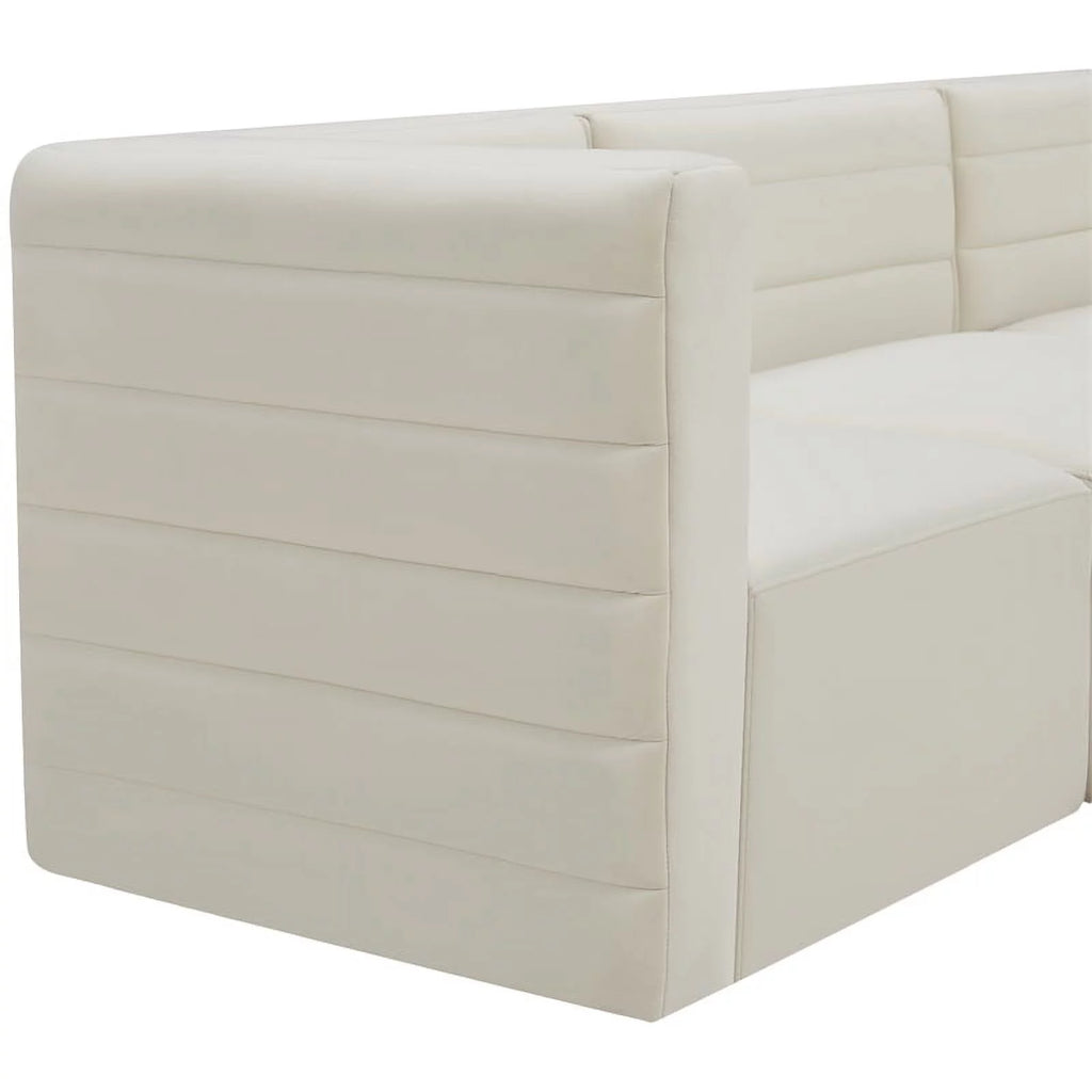 Cream Velvet Modular Sofa X27966