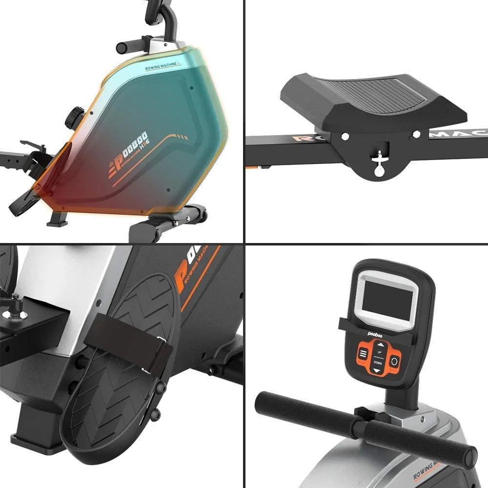 Foldable Magnetic Rowing Machine with 16 Level Resistance K440