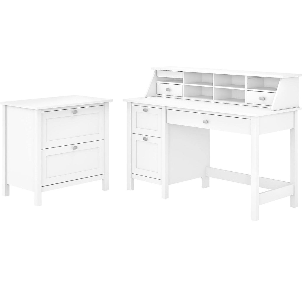 54W Computer Desk with Drawers and File Cabinet V488313