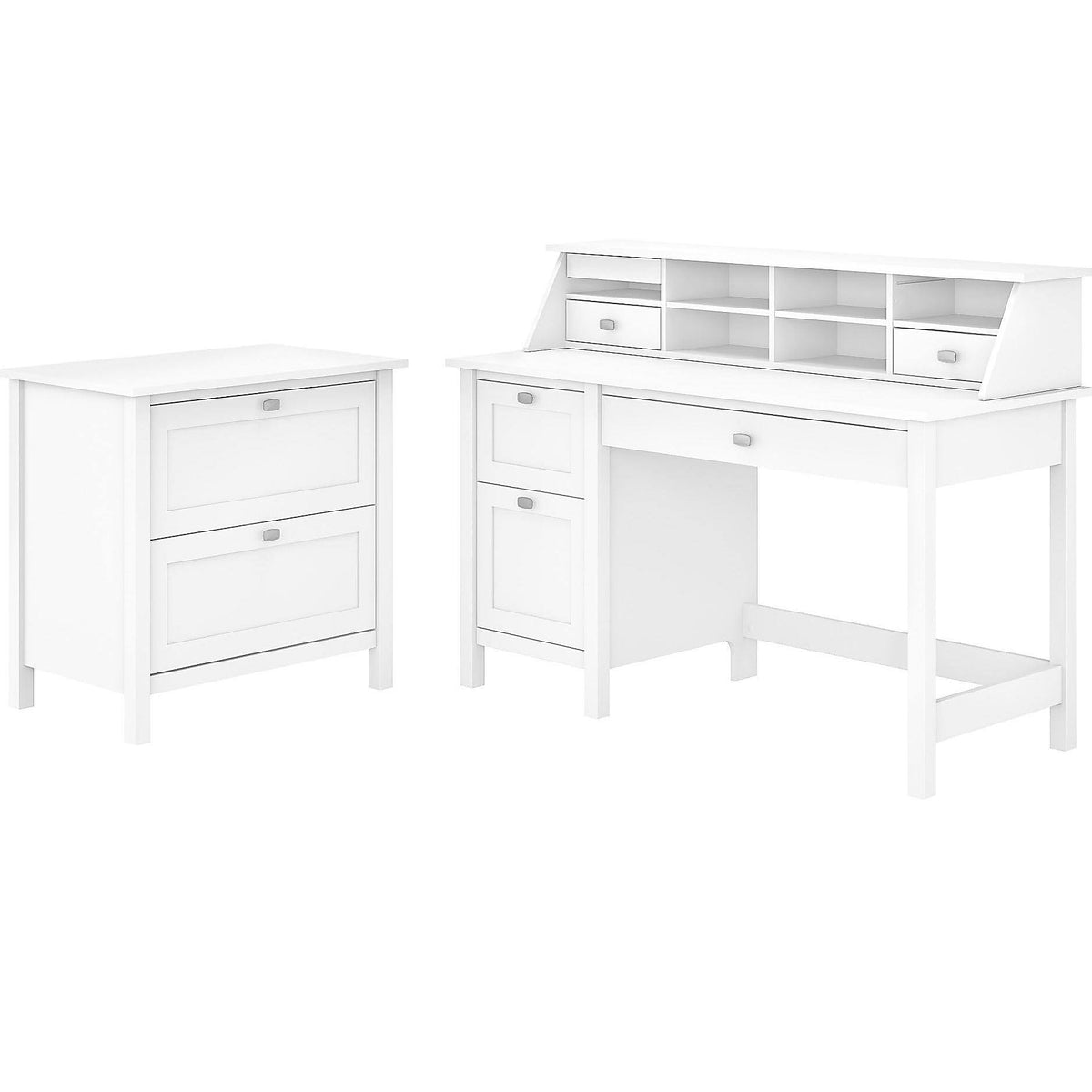 54W Computer Desk with Drawers and File Cabinet V488313