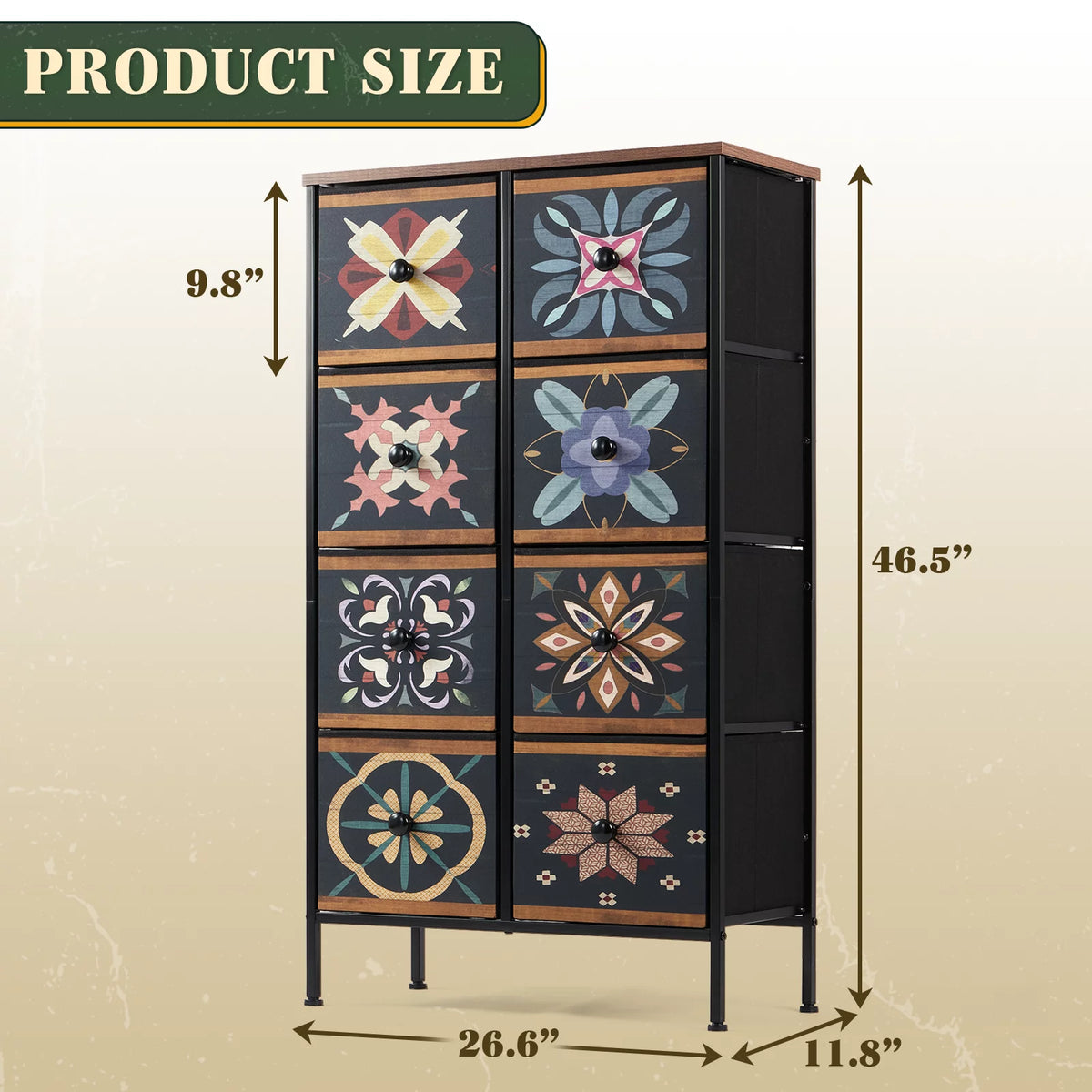 8 Drawer Colorful Dresser Z4002