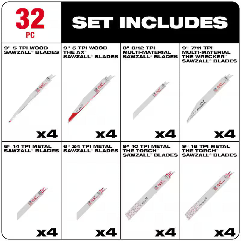 Bi-Metal Reciprocating Saw Blade Set (50-Piece) F223