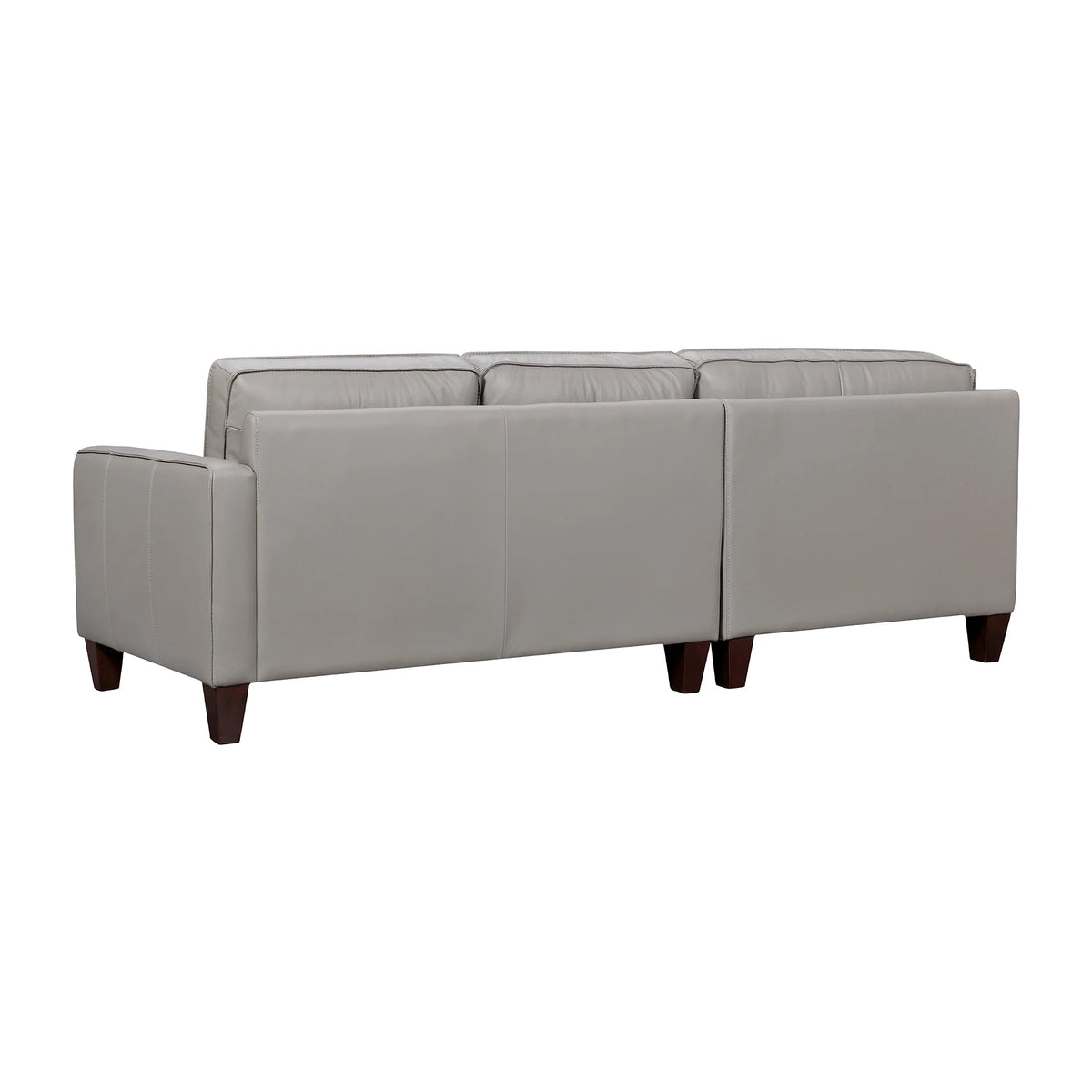 Greige Leather Sectional Sofa O197619