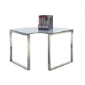 Contemporary Corner Desk with Glass Top T474