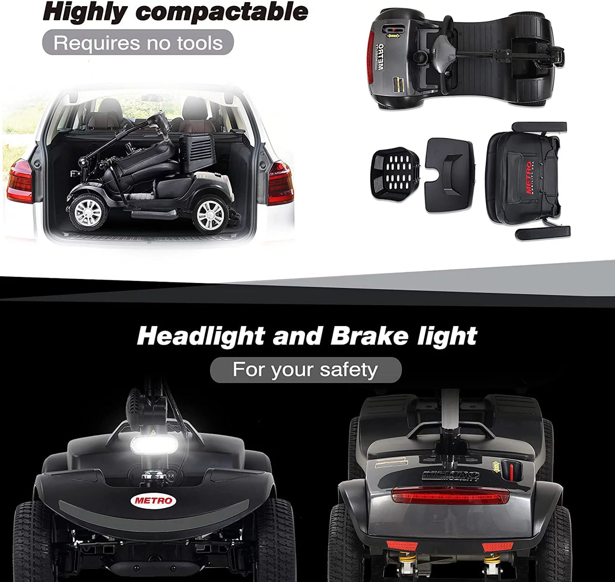 Folding 4 Wheel Scooter P2364