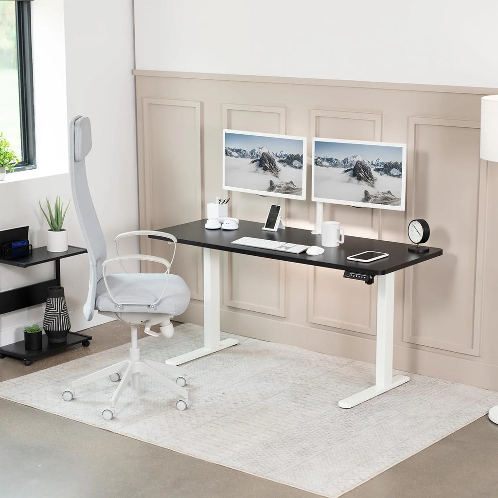 Electric Height Adjustable 60 X 24 Inch Memory Stand Up Desk Y92627
