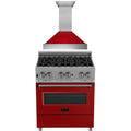 30 in. Dual Fuel Range and Range Hood Appliance Package P69728