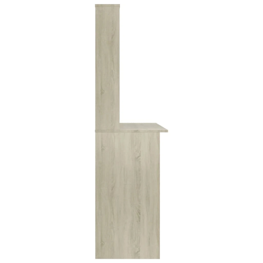 Sonoma Oak Engineered Wood Desk with Shelves Q82685