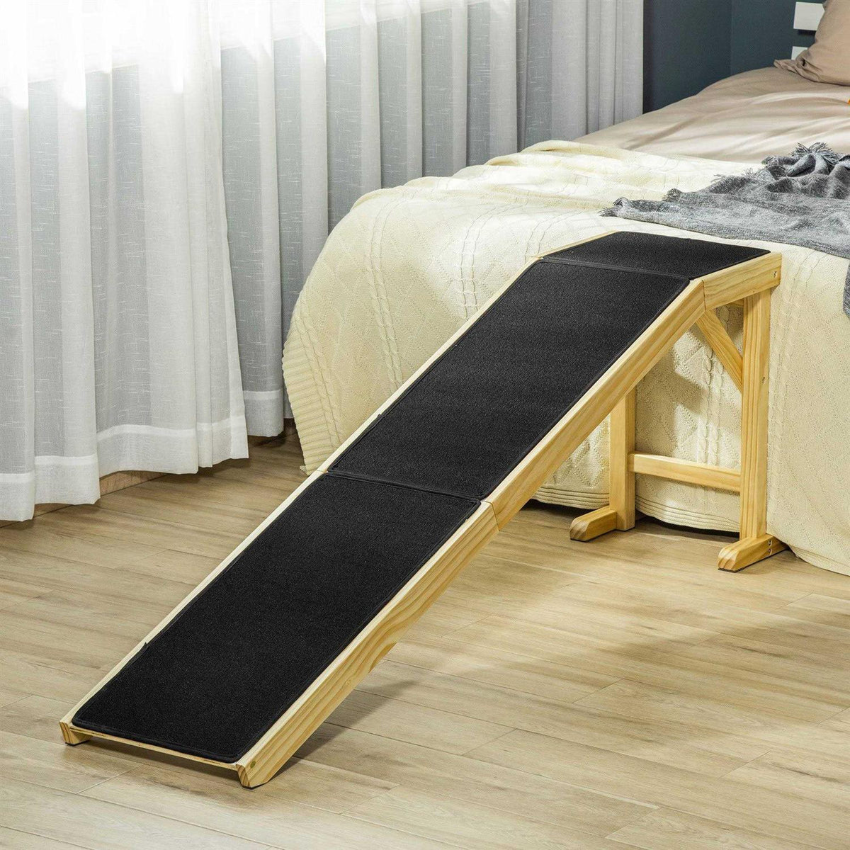 Dog Bed Ramp with Non-Slip Carpet N609