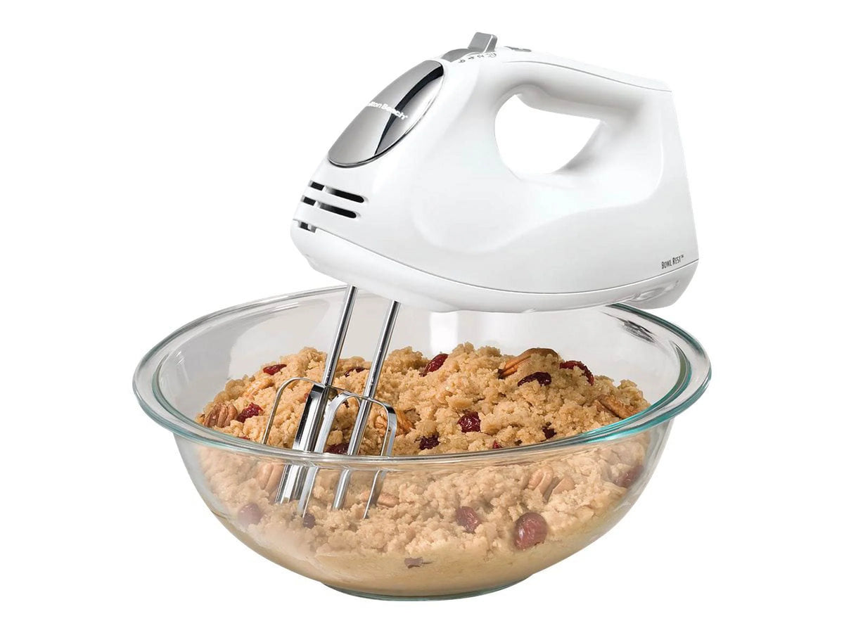 White Hand Mixer with Snap-On Case L768