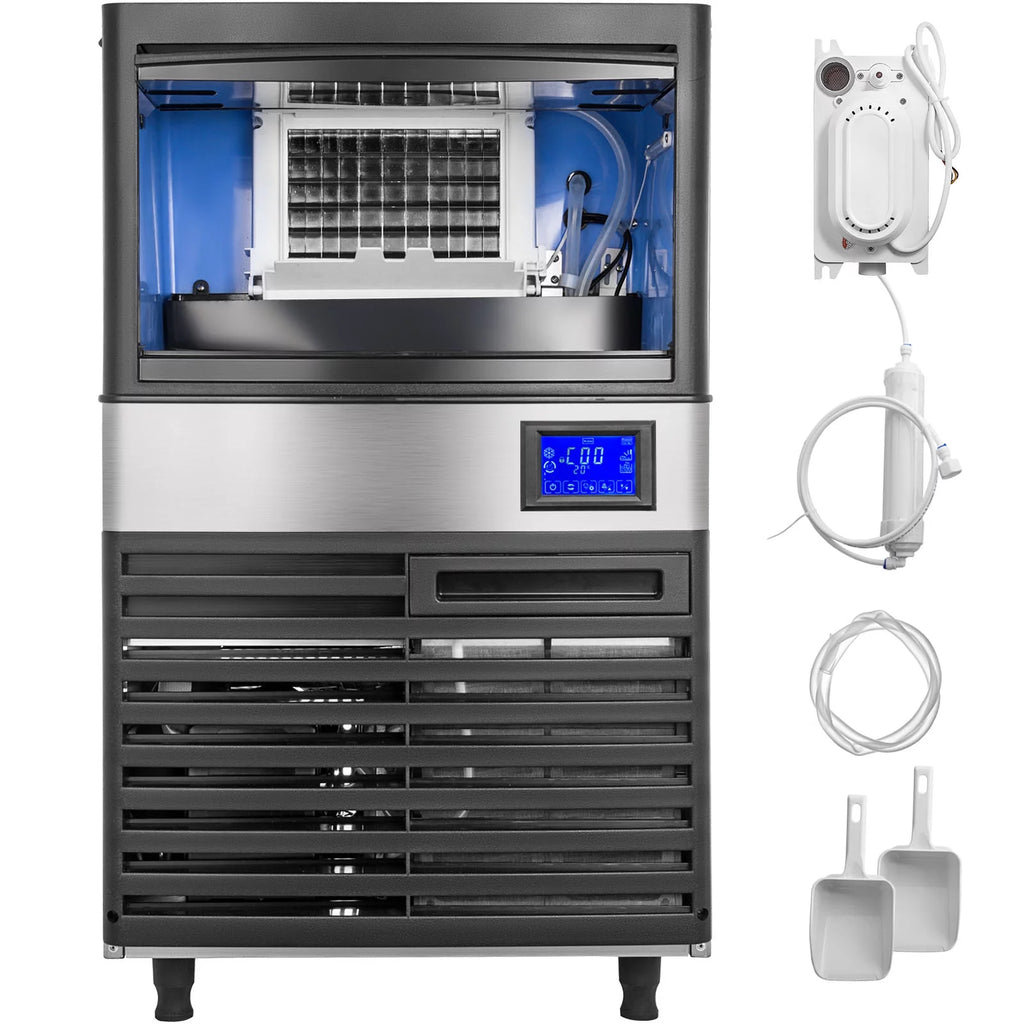 Commercial Ice Maker 155lbs/24h with 44lbs Bin Stainless Steel Z73640