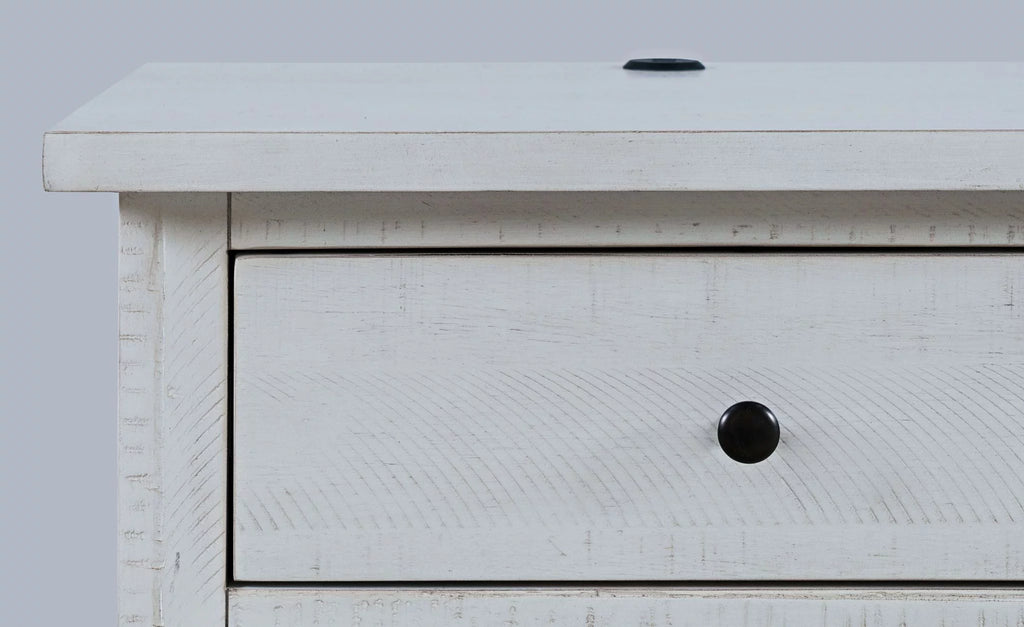 Contemporary Coastal Distressed Acacia Nightstand P186